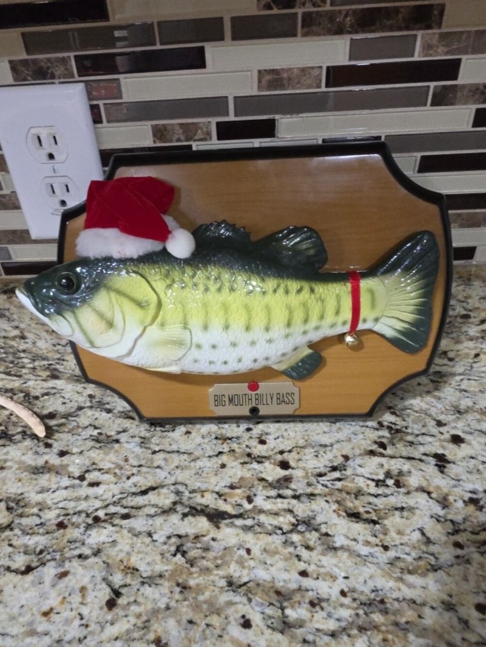 Vintage 1999 Gemmy Big Mouth Billy Bass – Christmas Holiday Edition Pre- owned